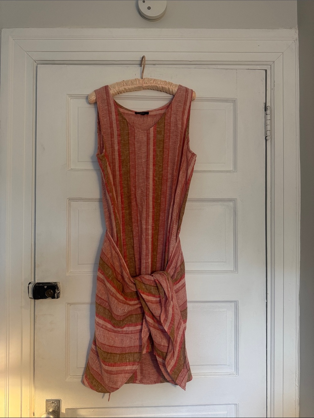 Anthropologie Drew Striped Sleeveless Wrap Midi Dress